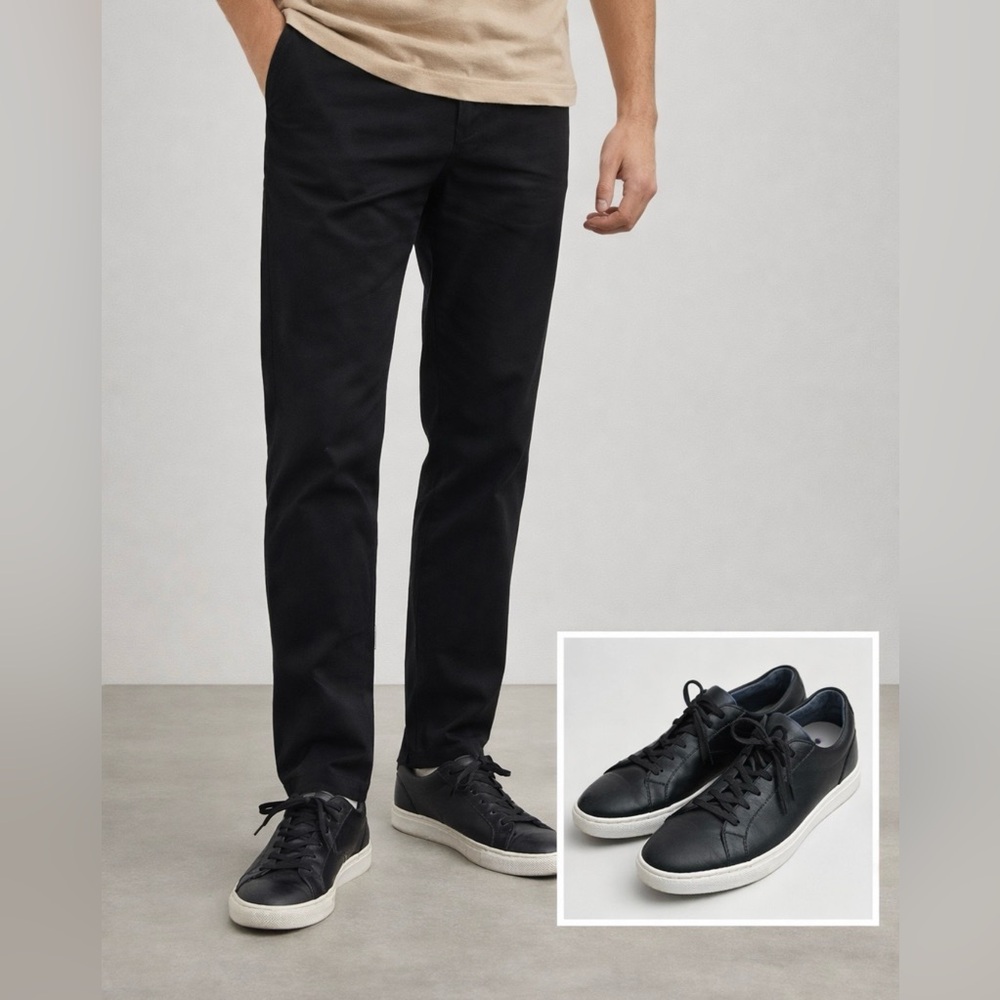 Common Projects Achilles Low Black Leather Sneakers EU 42 US 9 Made Italy